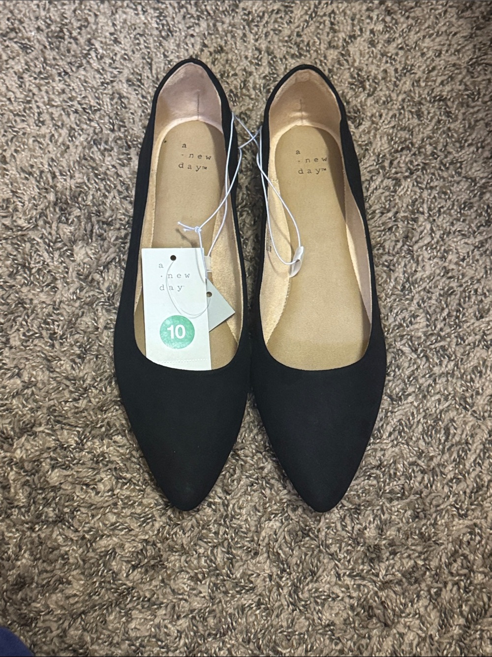 a new day Black Pointed Toe Flats